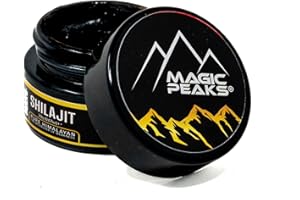 MAGIC PEAKS Pure Himalayan Shilajit Resin - 20g Rich in Fulvic, Humic Acid & Over 85 Minerals | Shilajit Organic, Raw & Natural Extract - Unparalleled Purity & Potency | Well-Being Booster for Men & Women