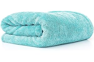 The Rag Company - The Liquid8r - super chłonny ręcznik do suszenia z mikrofibry 70/30, bezpieczny dla szczegółów i bez zarysowań, splot z pętlą, 1100 g/m², 63,5 cm x 91,4 cm, niebieski (Aqua Blue)