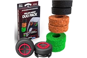 ProFPS Manette PS5 / Manette PS4 Accessoire Gaming - Pack Duo de 6x Precision Rings & 2x Concaves Thumbstick PS5 - Accessoire PS5 pour Assistance de Visée et Aimbot - Accessoires PS4 & PlayStation 5