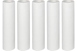 Vyair AquaFilter 10" PP 1 Micron Melt Blown Particle / Sediment / Reverse Osmosis Water Filter Cartridge to remove Sand, Silt, Dirt and Rust Particles (5)