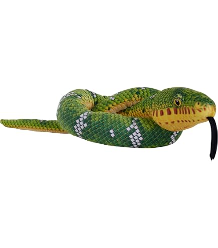 WILD REPUBLIC Plüsch-Schlange 137 Cm - Silberfarben, Kuschelweich, Füllung Aus Recycelten Plastikflaschen