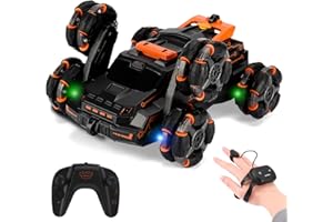icyant Ferngesteuertes Auto, 2.4Ghz Drehbare RC Stunt Auto Crawler Ferngesteuertes Auto ab 8 Jahre Off Road Drift RC Auto Spielzeug mit Lights Sprühnebel Gestensensor Kinder Geschenke zu Weihnachten