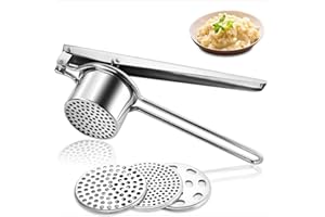 LANDSCAPE LIGHTS2K Presse PuréE Manuelle Avec 3 Disques Interchangeables Pressoir A Fruit Professionnel Pour Une PuréE De Pommes De Terre Moelleuse, Des PuréEs De LéGumes, Du Jus Et Des Citrons Pressés