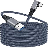 Link Cable 6mt Compatible with Coverzone Oculus Quest, 5gbps USB Fast Data Transfer, Fast Charging Usb-C, Quest 2 Compatible (USB to T