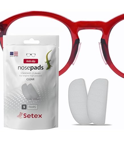 8 Coppie Di Pad Nasali In Silicone Per Occhiali - Antiscivolo, 3 Spessori Diversi (0.9mm,1.8mm,2.5mm)