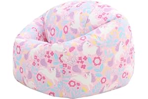 icon Unicorn Kids Bean Bag, Kids Bean Bag Chair with Filling Included for Girls and Boys, Childs Chair, Beanbags for Children, Unicorn Gifts, Nursery Décor, Playroom Décor, Bedroom Accessories