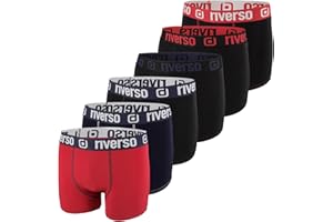 riverso Bokserki męskie RIVJonny zestaw 6 sztuk, basic, rozciągliwe, bielizna retro, bawełna, czarne, szare, niebieskie, białe, zielone, czerwone, pomarańczowe, żółte, S M L XL XXL 3XL 4XL 5XL