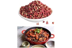 T-SHIN Whole Szechuan Peppercorns Premium Sichuan Red Peppercorns Wild Ma Pepper Chinese Seasoning Spicy and Delicious Recipes Da Hong Pao 50G (Red-Peppercorns)