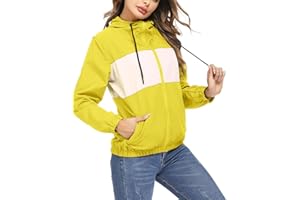 Totatuit Giacca a vento Impermeabile donna Leggera asciugatura rapida Impermeabile Donna antipioggia con Zip e Cappuccio