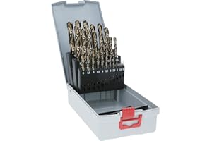 Bosch Profesional Juego de brocas HSS Cobalt ProBox (para acero inoxidable, accesorios para taladro), Durchmesser: 1.0-13.0, 25 Piezas