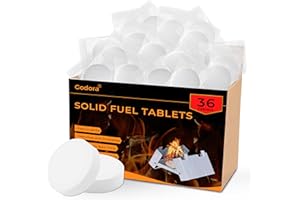 Godora 36 PCS Wax Block, Energy Firelighters, Solid Fuel Safe & Fast, For BBQ, Wood Burner, Log, Grill, Campfire, Multi-fuel Stove