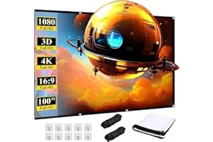 GROWZELT Leinwand Beamer 100 Zoll | 16:9 HD Faltbare Beamer Leinwand Outdoor | Dickerer, Lichtdichterer Projektor Leinwände | Knitterfrei und Leicht zu Tragen - Besonders Geeignet für Outdoor, Camping, Zuhause