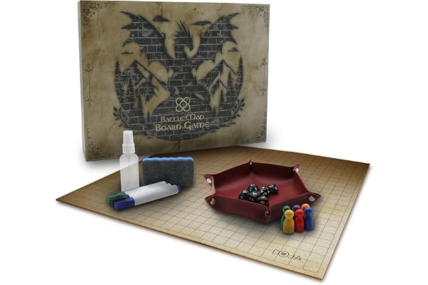 DOJA Barcelona Torrtorkningsbart Fyrkantigt RPG Innehåller: Tärningsbräda, Rollspelstärningar, Dubbelsidig Bräda och Marker Spelplan: Återanvändbar Spelmatt, Brädspelstillbehör