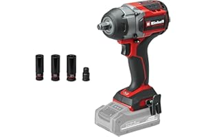 Einhell Professional Boulonneuse sans fil TP-CW 18/750-C Li BL-Solo Power X-Change (18V, couple 750 Nm, couple de desserrage 1 000 Nm, mot. sans charbon, porte-embout 4 pans mâles, sans batterie)