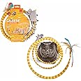 BarkButler x FOFOS Safari Spiral Cat Toy Tunnel - Yellow, with Real Feathers and Mouse Toy, US Grade Catnip for Cats, Portable Design, Cat Accessories, Perfect Cat Toys and Kitten Toys for Cat