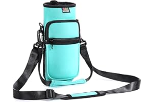 Nuovoware Borsa per Borraccia in Neoprene, 750ml/1000ml/1800ml Custodia per Bottiglia con Tracolla Regolabile Maniglia, Borsa Portatile Porta Borraccia Ciclismo da Escursionismo Campeggio