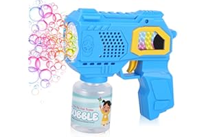 AZYVUM Maszyna do baniek mydlanych dla dzieci, ponad 4000 pęcherzyków na minutę, automatyczny pistolet do baniek mydlanych, zabawka na imprezę i urodziny