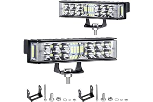‎FXLPOWER Fxlpower 2 Stück 102W LED Rückfahr-Punktstrahler mit Seitenstrahler 12V 24V Arbeitsscheinwerfer, LED Rückfahrscheinwerfer für Nutzfahrzeuge, Landmaschinen, Offroad-Fahrzeuge, LKW, Traktor, 4x4, ATV