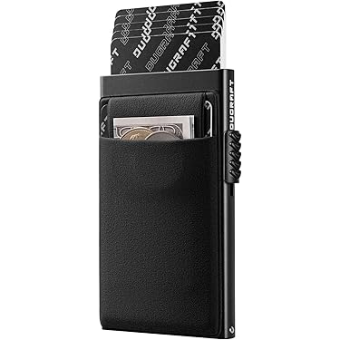 Goud) Multi-Color Slim Aluminium Visitekaarthouder Portemonnee voor Mannen & Vrouwen, Professionele Pocket Metalen Card Case en Mini Koffer Ontwerp