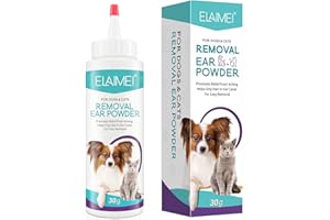 Abonda Trattamenti per le orecchie del cane, indolore in polvere per l'orecchio del cane, per la depilazione, cura il prurito delle orecchie infette, le orecchie prone, 30 g