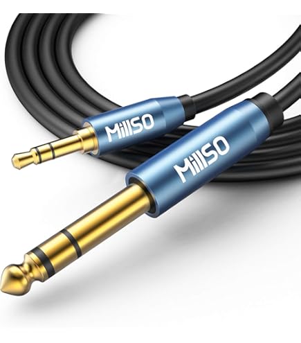 3.5mm To Dual 1/4" Mono Y Cable - 3ft Stereo Splitter For Guitars, Keyboards & More