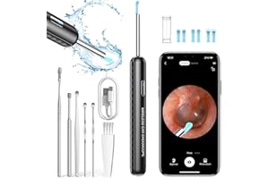 SACOKIA Ear Wax Removal Otoscope,Ear Picker with 6 LED Lights,1080P Wireless Ear Cleaner Camera,3.5mm Visual Ear Scope for iPhone, iPad & Android Smart Phones