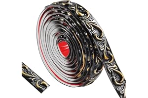 ztowoto 300cm Flexible Molduras Decorativas Para Pared- Autoadhesivo Molduras Decorativas Pared, Impermeable Molduras PatróN Vintage 3d, Moldura Para La DecoracióN Del Hogar (Negro Con Oro-2cm)