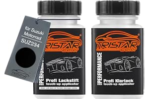 TRISTARcolor Lackstift för Suzuki SUZ234 Pearl Nebular Black + klarlack