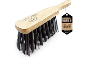 Newman and Cole Cepillos de mano de madera natural, elige entre cepillo de cerdas duras duras o cepillo suave con cerdas naturales o sintéticas, 1 cepillo de mano de cerdas sintéticas duras