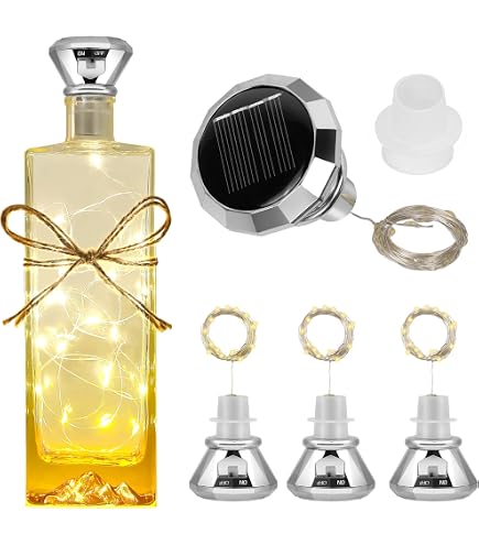 PRENDELUZ LED-Lichterkette Für Flaschen – 2 M, 20 LEDs, RGB-Farben, Korkverschluss, IP44 Wasserdicht