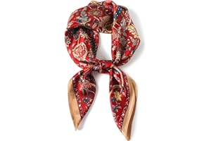 PoeticEHome Seidenschal aus 100% reiner Maulbeerseide – 68x68 cm Halstuch für Damen | Quadratisches Tuch mit Geschenkbox​