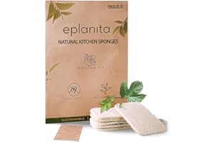 eplanita Esponjas Naturales para Lavar Platos, Estropajos Cocina, Eco Scrubber, Planta de Lufa Natural, Biodegradable y Cero Residuos (Paquete de 12)