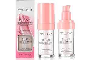 DRTRU 2Pcs TLM Blush Colour Changing, All Day Flawless Color Changing Blush,TLM Temperature Changing Liquid Blush for Mature Skin,Long Lasting Waterproof Blush for Face Makeup