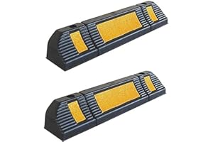 PARKING FACIL | Tope para Estacionamiento | Tope de Rueda para Parking, Estacionamiento, Zona Residencial. | Tamaño: 60 x 12 x 10 cm | Incluye tornillería | 2 Unidades