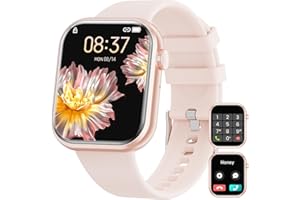 HWAGOL Smartwatch Damen Herren, 1.85" Zoll Touchscreen Smart Watch mit Bluetooth Anrufe, Uhr Damen Herren mit 140+ Sportmodi SpO2 Pulsuhr Schlafmonitor Schrittzähler, Armbanduhr für iOS Android