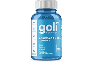 Goli Nutrition, Ashwagandha Gummies avec Vitamine D, 120 Gommes végétaliennes, Sans Gélatine, Sans Gluten, Végétarien, Sans Soja, Sans OGM