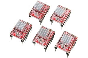 DUTTY A4988 Stepper Motor Driver with Heat Sink, Suitable for 3D Printer Accessories of Mendel Huxley Arduino