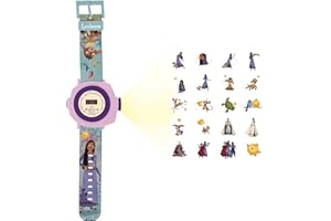 Lexibook, Disney Wish - Orologio digitale a proiezione regolabile - 20 immagini del film Wish - per bambini - DMW050WI