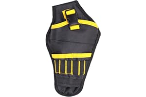 DURDIIY Cinturón herramientas Cinturón para herramientas Bolsa Porta Herramientas, Multicolor, Parte trasera acolchada Cinturón portaherramientas, Talla adaptable, bolsa herramientas electricista (Amarillo)