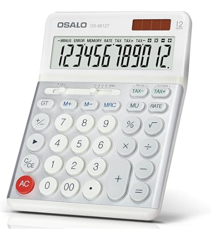 Sharp EL-340W Desktop Calculator With Mobile Display, Solar/Battery Powered, White