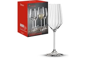Spiegelau Champagner Gläser 310 ml, 4 Stück, LifeStyle, 4450177, Sektgläser aus Kristallglas, Champagnergläser spülmaschinenfest