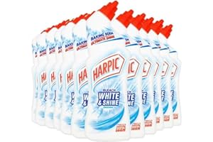 Harpic Toilet Bleach Gel, Original Scent, Pack 6 x 750 ml, Kills 99.9% of Bacteria, Toilet Cleaner