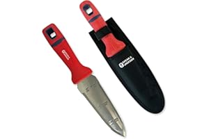 Spear & Jackson 4151HH Couteau Hori Hori - Outil Multifonction – Outil polyvalent en acier inoxydable avec étui et passant de ceinture, bords dentelé et droit, pour planter, désherber et couper