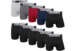 L&K Bokserki męskie w stylu retro, 10 sztuk, bawełna, czarne, wielokolorowe majtki 1116