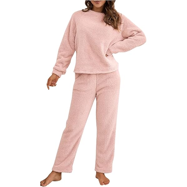 XUEJIANN Huispak dames fleece - pyjama dames badstof - knuffelpak dames