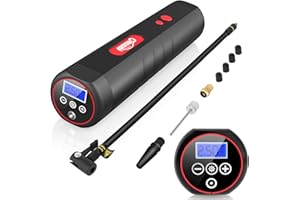 oasser Compressore Portatile per Auto Mini Pompa 120PSI 2000mAh Ricaricabile per Moto, Bici, Auto, Palloni con Display Digitale AC DC 20L/Min