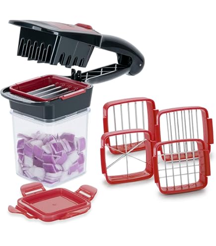Nicer Dicer Quick - Découpe Légumes Et Fruits Rapide, 3 Lames, 5 Types De Coupes, Vu à La Télé - 7