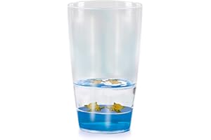 Deluxebase Floatarama Tumbler - Meeresschildkröte Acryl-Trinkglas mit schwimmenden Tierfiguren. 250 ml BPA-frei Meeresschildkröte Trinkglas für Kinder und Erwachsene.
