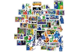 LAMULIYA Pegatinas Rainbow Friends Para Niños 60 Piezas,Stickers Rainbow Friends,Pegatinas Infantiles,Impermeable Pegatina Sticker,Pegatinas Para Portatiles Maletas Moto,Cumpleaños Regalos,Fiestas Accesorios