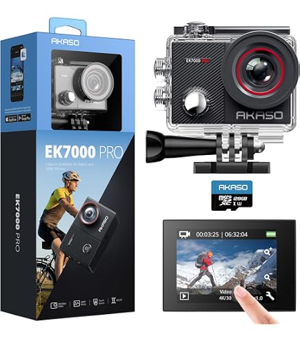 AIKER 4K Actiecamera – 60 Fps, WiFi, Dubbel Touchscreen, 30 Meter Waterdicht, EIS-stabilisatie En 130° Groothoek – Ideaal Voor Sport En Avontuur 1 miniatura